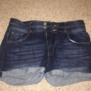 Dark high waisted shorts